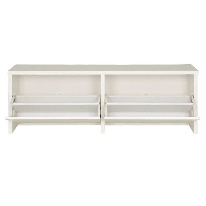 SAPATEIRA/BANCO 2 PORTAS BASCULANTES HIDE - BRANCO - Foto 5