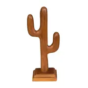 ADORNO CACTUS 23 CM É DE MINAS - MADEIRA/CASTANHO - Foto 1