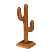 ADORNO CACTUS 23 CM É DE MINAS - MADEIRA/CASTANHO - Foto 2