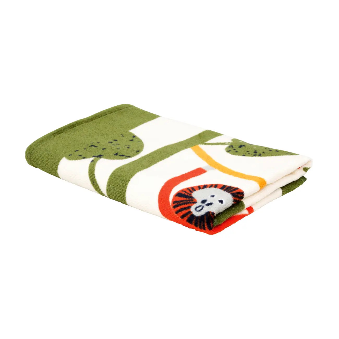 TOALHA DE BANHO 67 CM X 1,30 M BICHARADA SELVA - BRANCO/MULTICOR - Foto 1