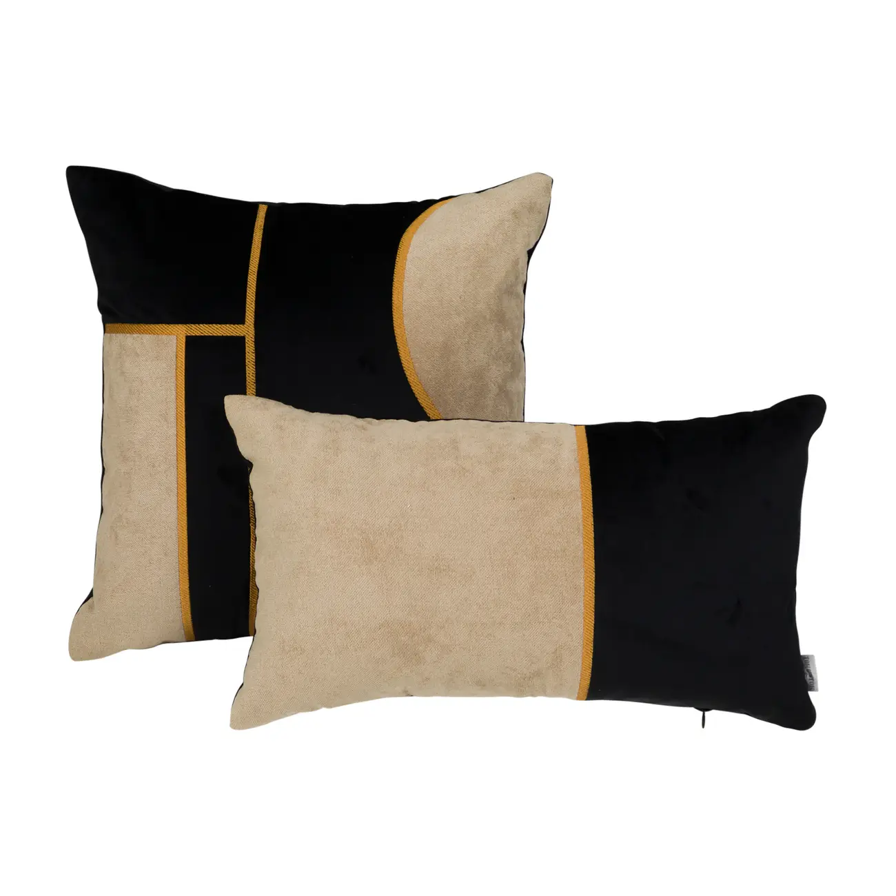ALMOFADA 50 CM X 30 CM JAZZ - PRETO/AREIA - Foto 5