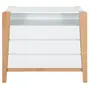 CÔMODA 3 GAVETAS 1,04 M X 58 CM PICOLÉ - BRANCO/TAUARI - Foto 1