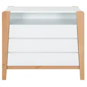 CÔMODA 3 GAVETAS 1,04 M X 58 CM PICOLÉ - BRANCO/TAUARI - Foto 1
