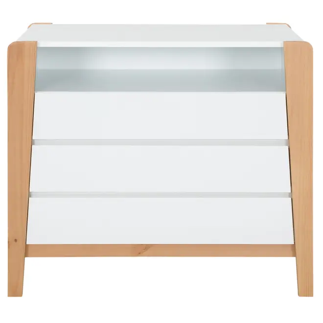 CÔMODA 3 GAVETAS 1,04 M X 58 CM PICOLÉ - BRANCO/TAUARI - Foto 1