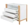CÔMODA 3 GAVETAS 1,04 M X 58 CM PICOLÉ - BRANCO/TAUARI - Foto 2