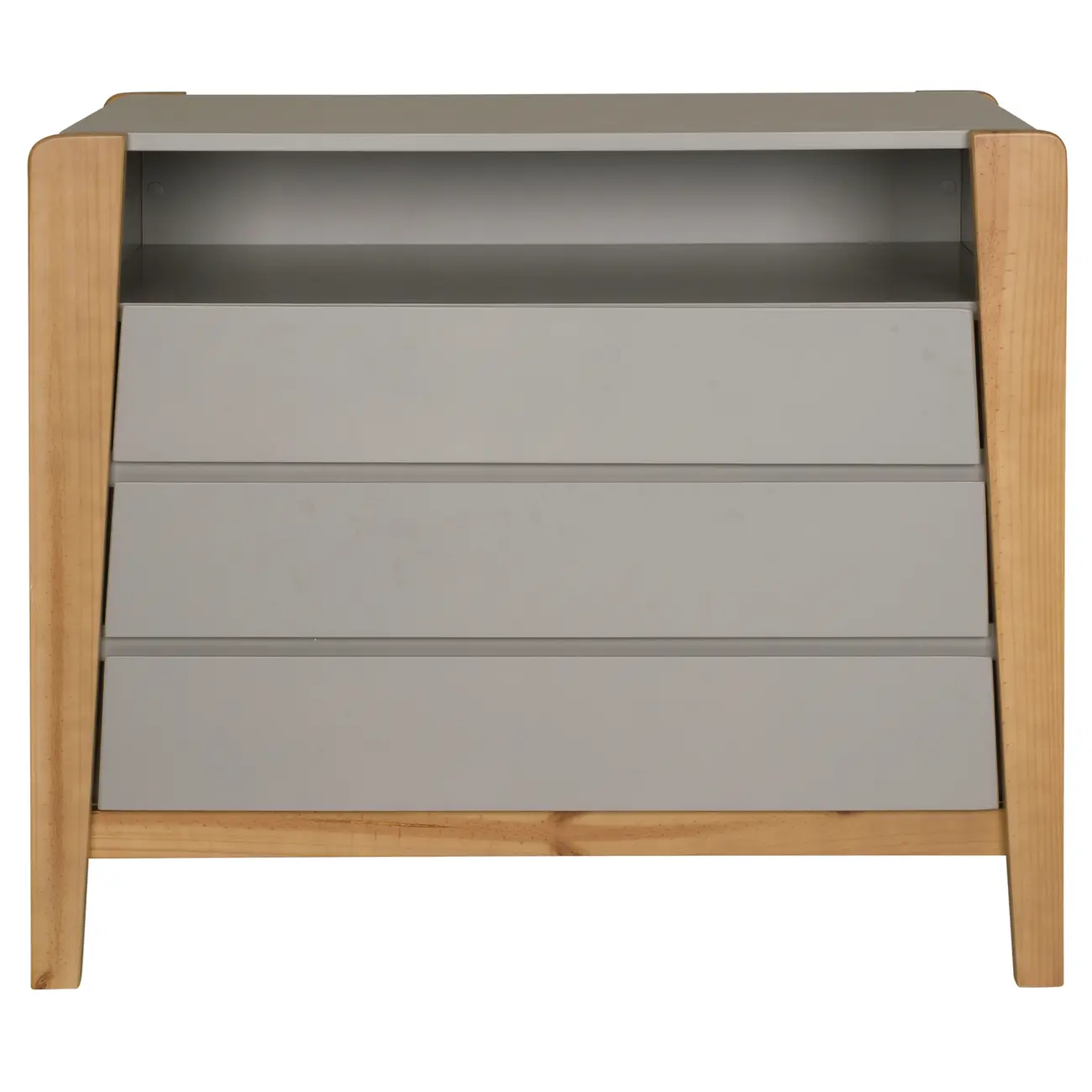 CÔMODA 3 GAVETAS 1,04 M X 58 CM PICOLÉ - CINZA/TAUARI - Foto 1