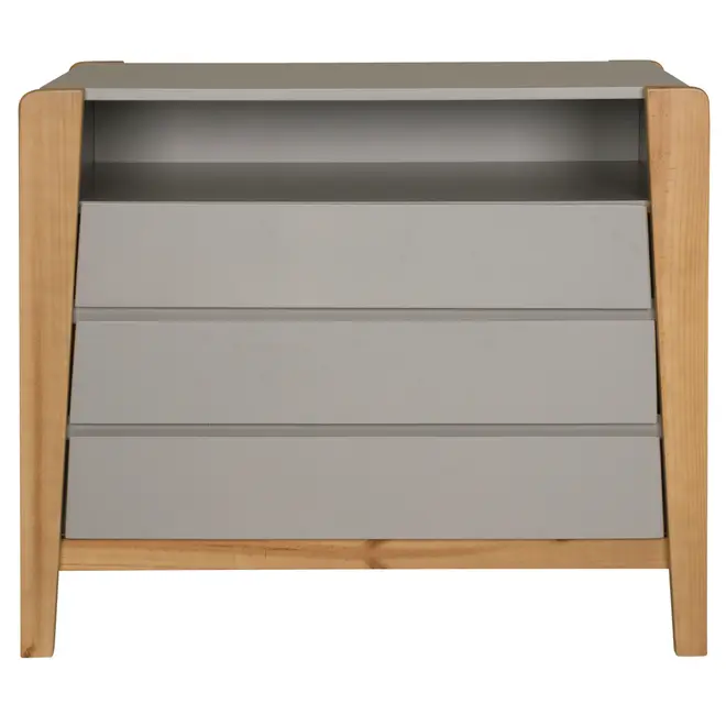 CÔMODA 3 GAVETAS 1,04 M X 58 CM PICOLÉ - CINZA/TAUARI - Foto 1
