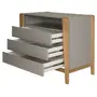 CÔMODA 3 GAVETAS 1,04 M X 58 CM PICOLÉ - CINZA/TAUARI - Foto 2