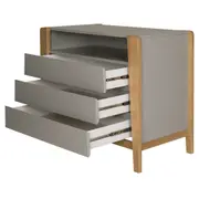 CÔMODA 3 GAVETAS 1,04 M X 58 CM PICOLÉ - CINZA/TAUARI - Foto 2
