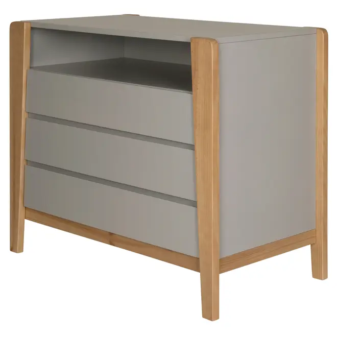CÔMODA 3 GAVETAS 1,04 M X 58 CM PICOLÉ - CINZA/TAUARI - Foto 3