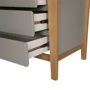 CÔMODA 3 GAVETAS 1,04 M X 58 CM PICOLÉ - CINZA/TAUARI - Foto 6