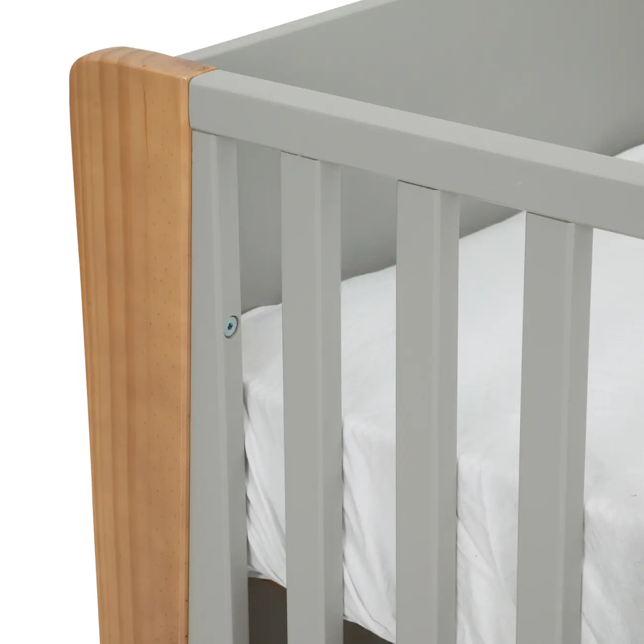 BERÇO 70 CM 2 EM 1 - BERÇO MINICAMA PICOLÉ - CINZA/TAUARI - Foto 5