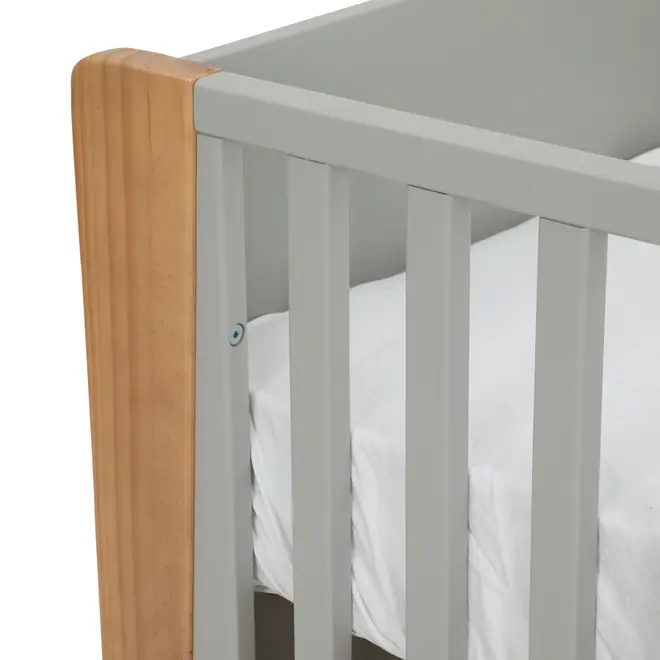BERÇO 70 CM 2 EM 1 - BERÇO MINICAMA PICOLÉ - CINZA/TAUARI - Foto 5