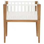 MINIBERÇO 47 CM 3 EM 1 - BERÇO MESA INFANTIL CAIXA ORGANIZADOR PICOLÉ - BRANCO/TAUARI - Foto 1