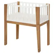 MINIBERÇO 47 CM 3 EM 1 - BERÇO MESA INFANTIL CAIXA ORGANIZADOR PICOLÉ - BRANCO/TAUARI - Foto 3