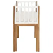 MINIBERÇO 47 CM 3 EM 1 - BERÇO MESA INFANTIL CAIXA ORGANIZADOR PICOLÉ - BRANCO/TAUARI - Foto 4