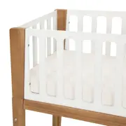 MINIBERÇO 47 CM 3 EM 1 - BERÇO MESA INFANTIL CAIXA ORGANIZADOR PICOLÉ - BRANCO/TAUARI - Foto 5