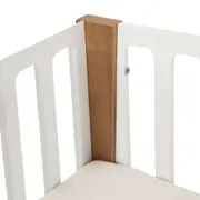 MINIBERÇO 47 CM 3 EM 1 - BERÇO MESA INFANTIL CAIXA ORGANIZADOR PICOLÉ - BRANCO/TAUARI - Foto 6
