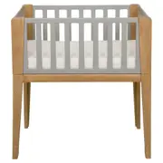 MINIBERÇO 47 CM 3 EM 1 - BERÇO MESA INFANTIL CAIXA ORGANIZADOR PICOLÉ - CINZA/TAUARI - Foto 1