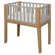 MINIBERÇO 47 CM 3 EM 1 - BERÇO MESA INFANTIL CAIXA ORGANIZADOR PICOLÉ - CINZA/TAUARI - Foto 3
