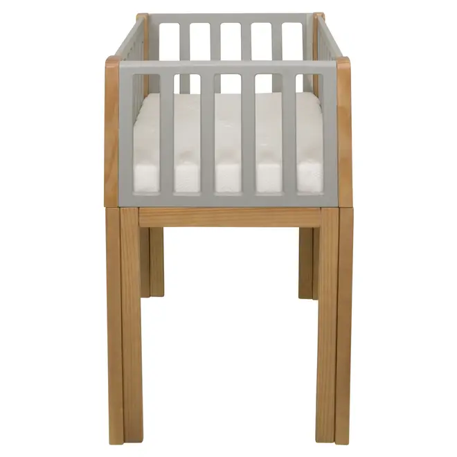 MINIBERÇO 47 CM 3 EM 1 - BERÇO MESA INFANTIL CAIXA ORGANIZADOR PICOLÉ - CINZA/TAUARI - Foto 4