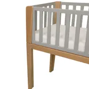 MINIBERÇO 47 CM 3 EM 1 - BERÇO MESA INFANTIL CAIXA ORGANIZADOR PICOLÉ - CINZA/TAUARI - Foto 5