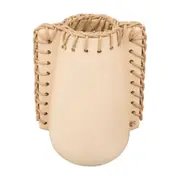 VASO DECORATIVO 24 CM CROCHETANDO - AREIA/FIBRA CLARA - Foto 1