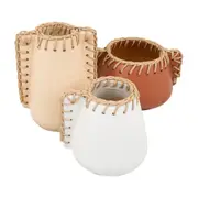 VASO JARRA DECORATIVA 17 CM CROCHETANDO - BRANCO/FIBRA CLARA - Foto 4