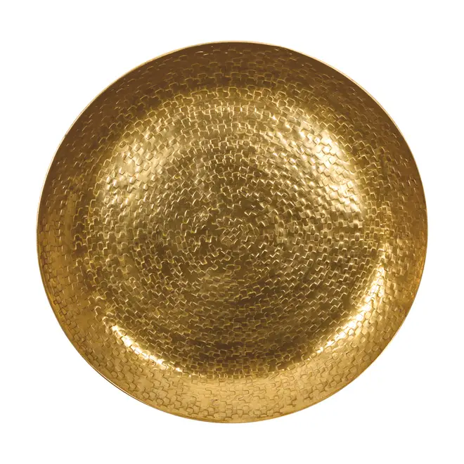 CENTRO DE MESA 30 CM MILLO MARTELLATO - OURO - Foto 2