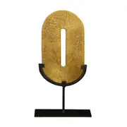 ADORNO MESA 29 CM KASSI - PRETO/OURO - Foto 1