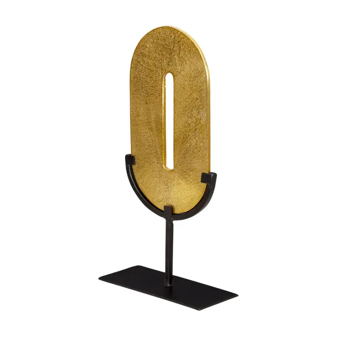 ADORNO MESA 29 CM KASSI - PRETO/OURO - Foto 2