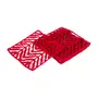PORTA-COPOS CONJUNTO 4 PEÇAS BORDADO FILÉ - VERMELHO - Foto 1