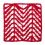 PORTA-COPOS CONJUNTO 4 PEÇAS BORDADO FILÉ - VERMELHO - Foto 2