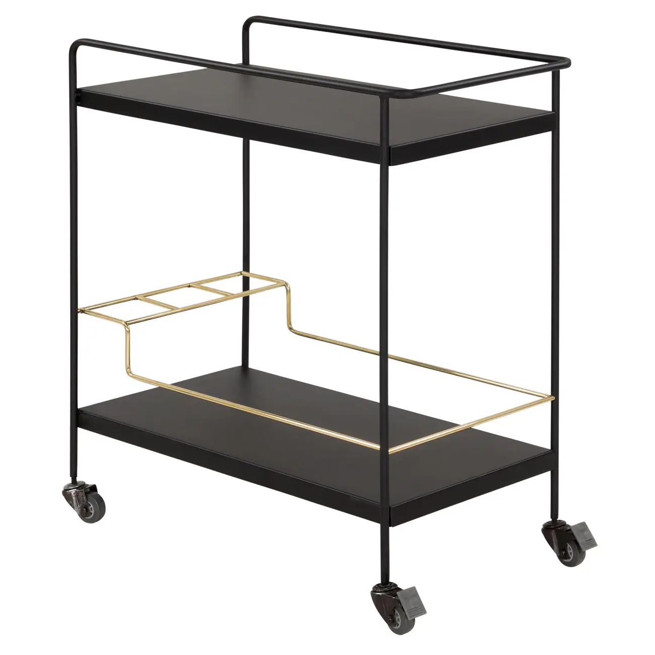 CARRINHO 73 CM X 40 CM FRANC - PRETO/OURO - Foto 2
