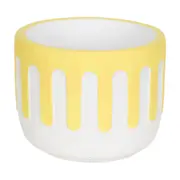 CACHEPÔ 10 CM COBERTURINHA - LIMÃO SICILIANO/BRANCO - Foto 1