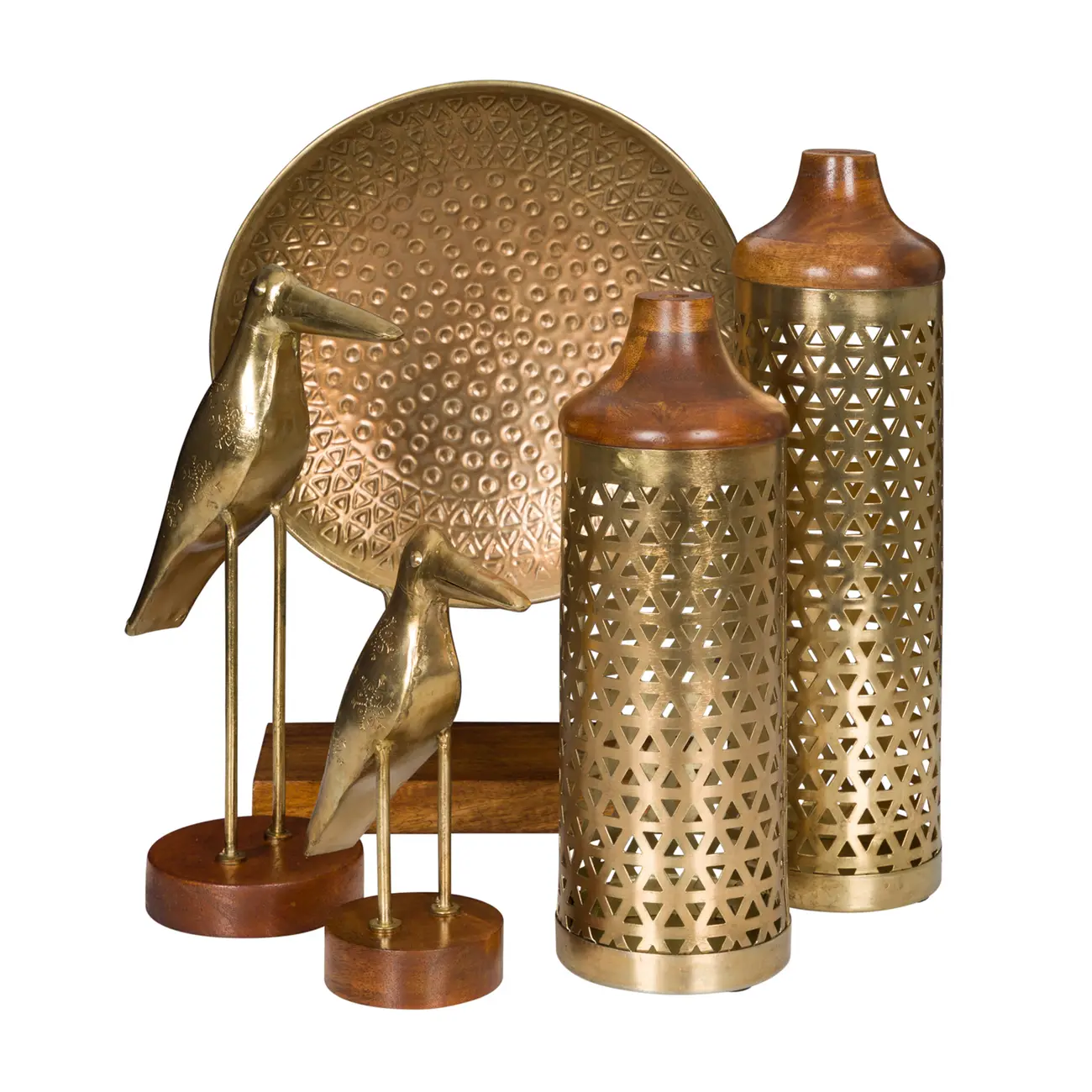 VASO DECORATIVO 35 CM BERWICK - MANGO/OURO VELHO - Foto 5