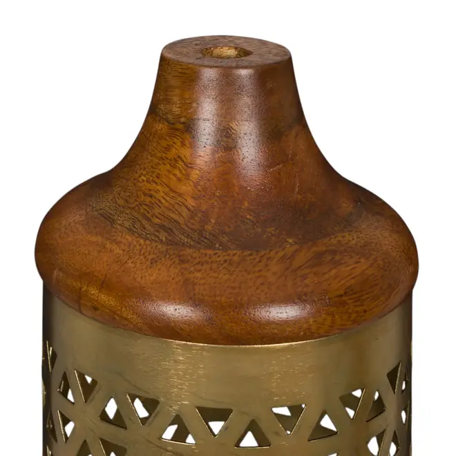 VASO DECORATIVO 29 CM BERWICK - MANGO/OURO VELHO - Foto 2