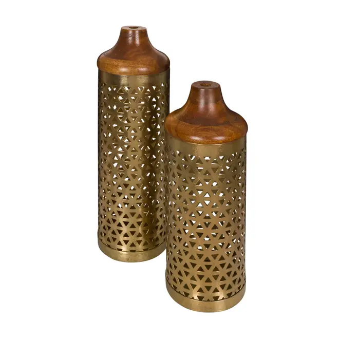 VASO DECORATIVO 29 CM BERWICK - MANGO/OURO VELHO - Foto 4