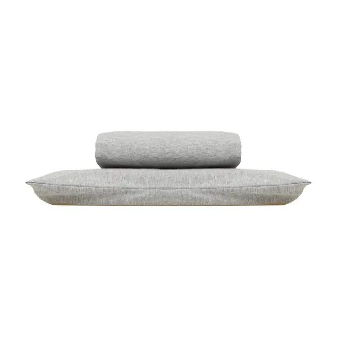 JOGOLENÇOL BERÇO 70 CM X1,30 M COM 2 MEZCLA - MESCLADO CINZA - Foto 1