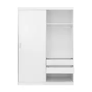 GUARDA-ROUPA 2 PORTAS DE CORRER 1,60 M FLOW - BRANCO - Foto 2