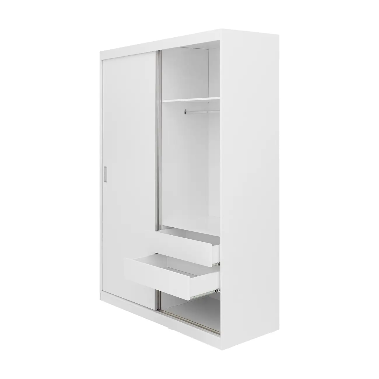 GUARDA-ROUPA 2 PORTAS DE CORRER 1,60 M FLOW - BRANCO - Foto 5