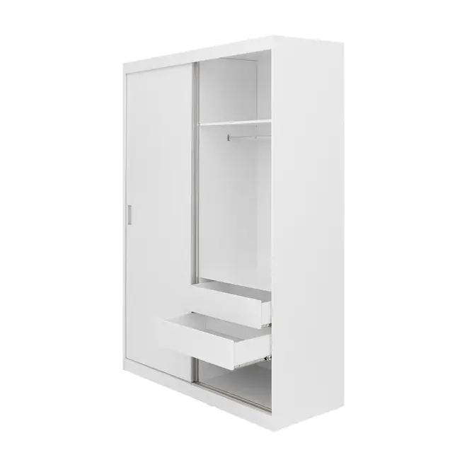 GUARDA-ROUPA 2 PORTAS DE CORRER 1,60 M FLOW - BRANCO - Foto 5