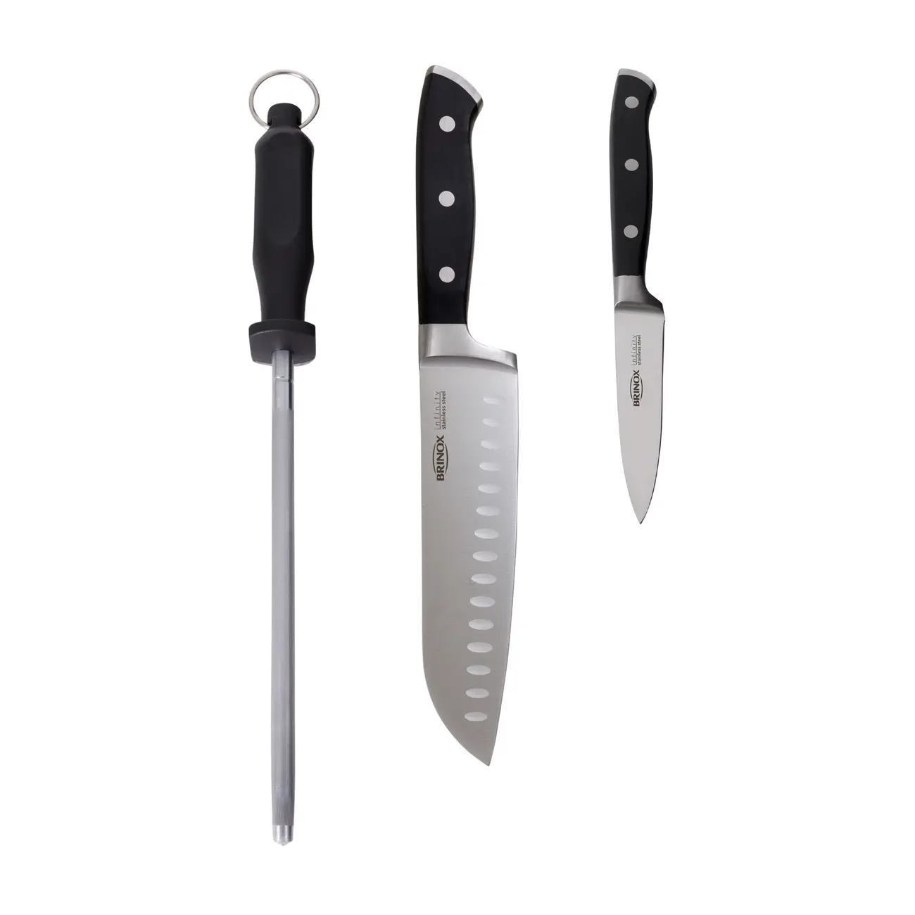 FACA SANTOKU INFINITY - INOX/PRETO - Foto 4