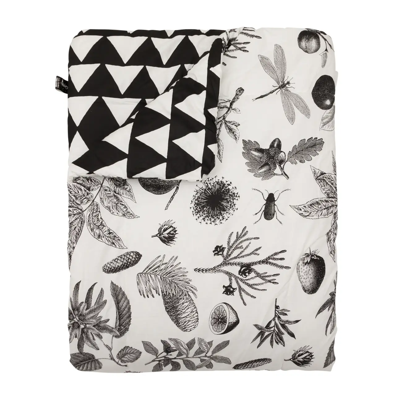 EDREDOM DE SOLTEIRO 1,60 M X 2,40 M NATUREZA - CREAM/PRETO - Foto 1