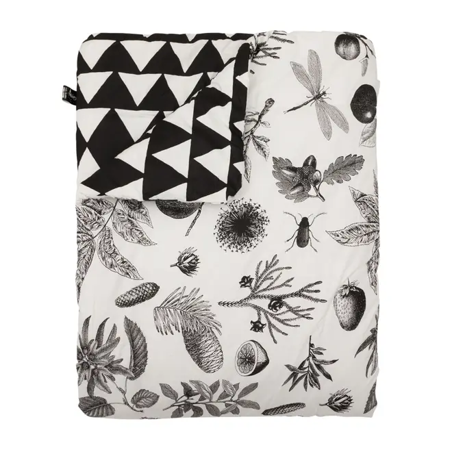 EDREDOM DE SOLTEIRO 1,60 M X 2,40 M NATUREZA - CREAM/PRETO - Foto 1