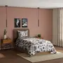 EDREDOM DE SOLTEIRO 1,60 M X 2,40 M NATUREZA - CREAM/PRETO - Foto 11