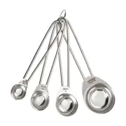 JOGO DE COLHERES MEDIDORAS 4 PEÇAS ELLIP - INOX - Foto 1