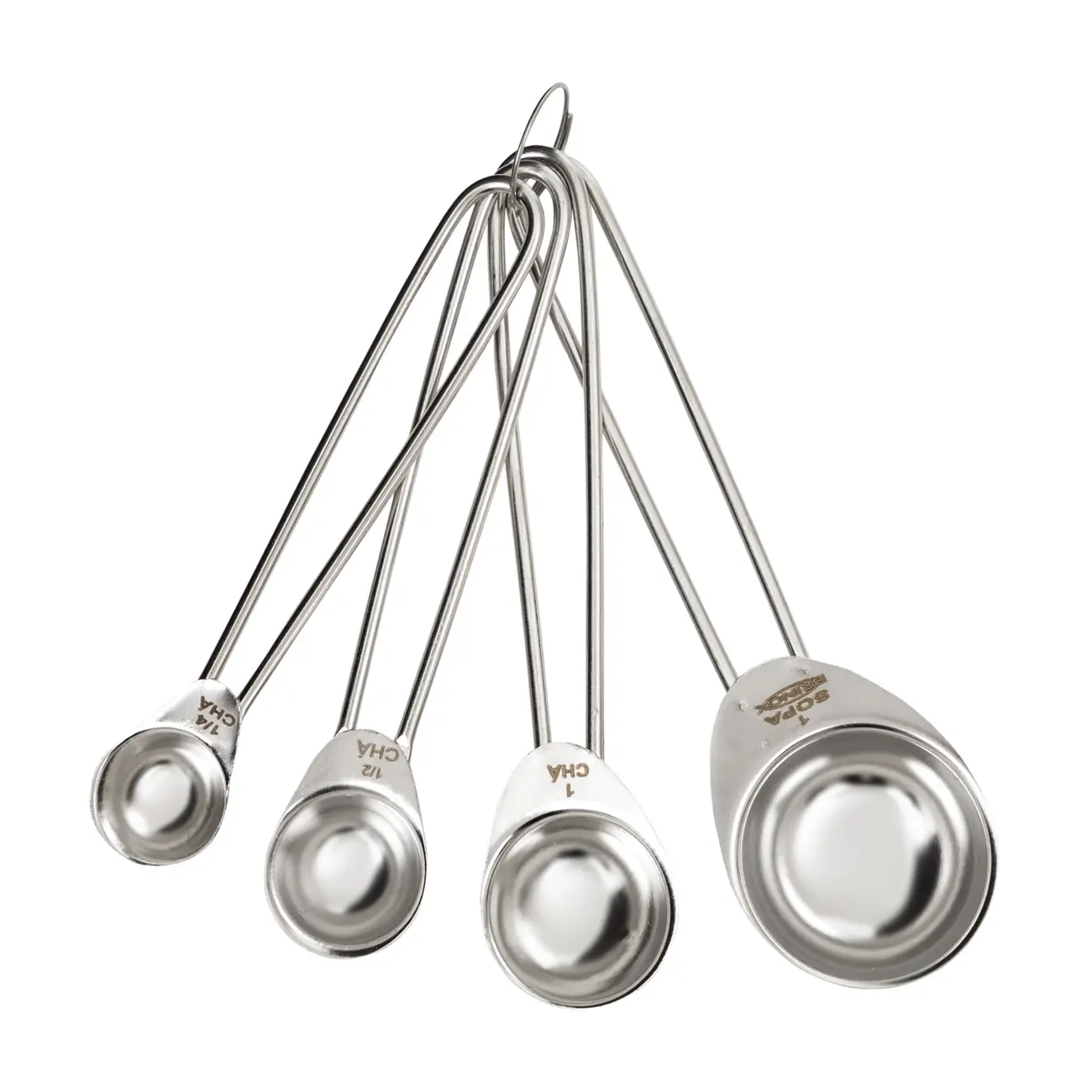 JOGO DE COLHERES MEDIDORAS 4 PEÇAS ELLIP - INOX - Foto 1