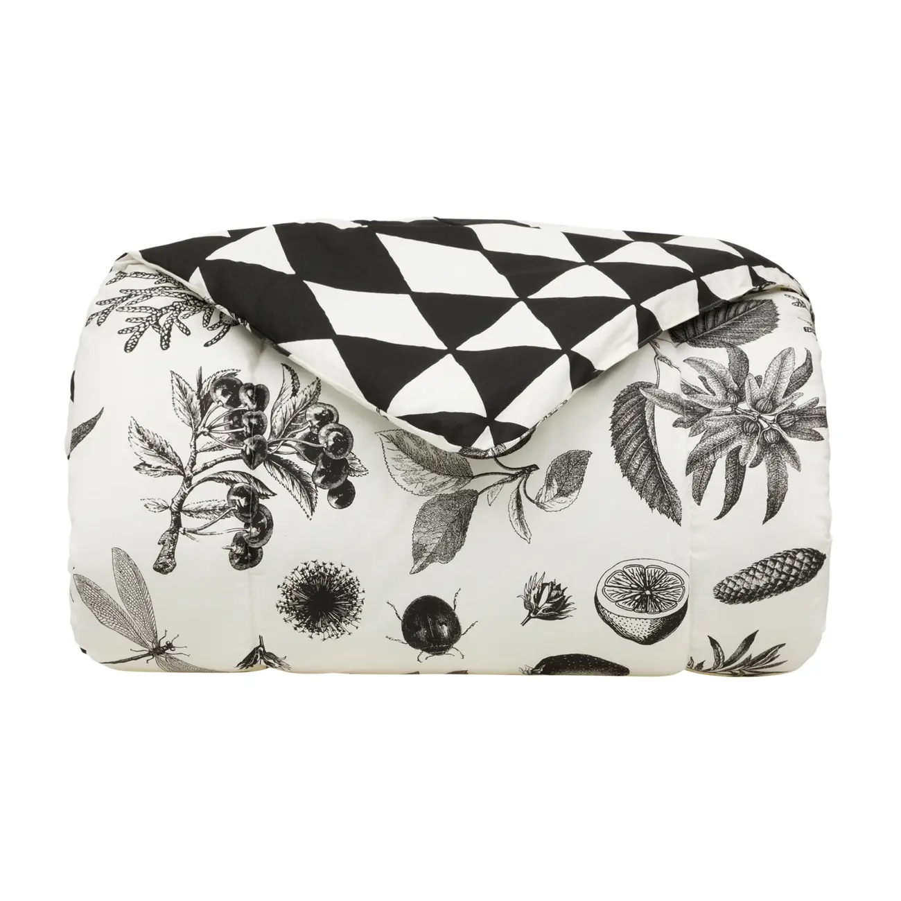 EDREDOM DE CASAL E QUEEN 2,40 M X 2,50 M NATUREZA - CREAM/PRETO - Foto 2