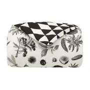 EDREDOM DE CASAL E QUEEN 2,40 M X 2,50 M NATUREZA - CREAM/PRETO - Foto 2